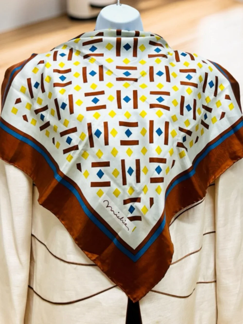 2 Vintage 100% Silk Scarf 23